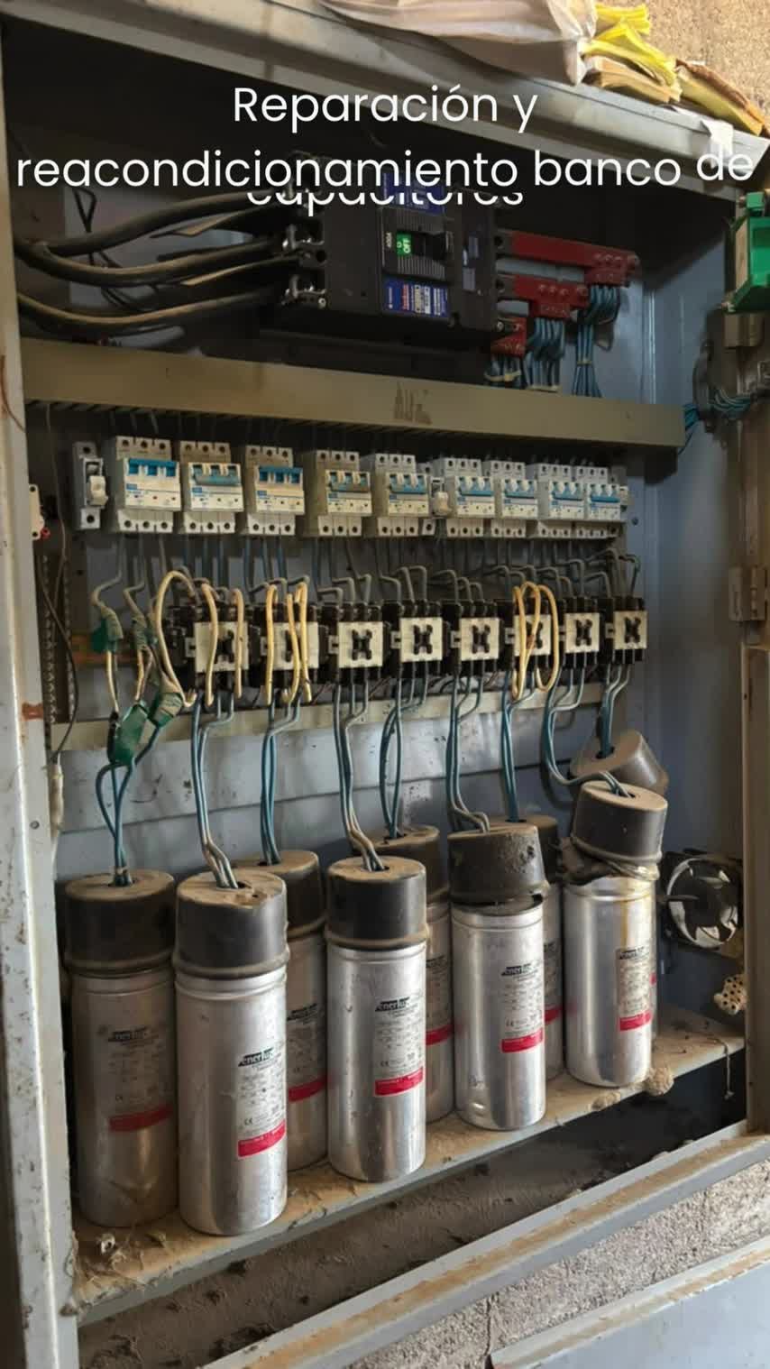 Mantenimiento y reparación de un banco de capacitores
